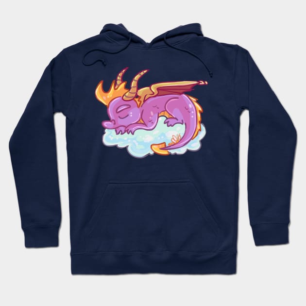 Sleeping Spyro on a Cloud Hoodie by sky665